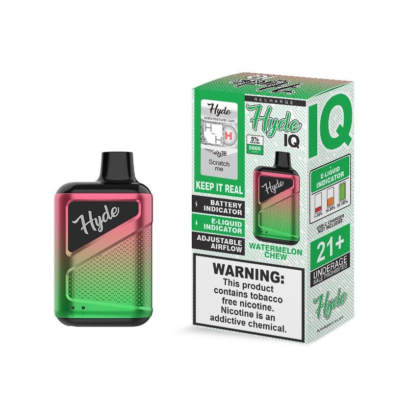 Hyde Disposable Vape Watermelon Chew Hyde IQ Recharge Disposable Vape (5%, 5000 Puffs)