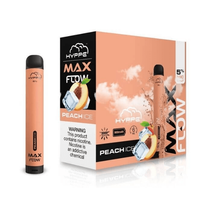 Hype Bar Disposable Vape Peach Ice Hyppe Max Flow Disposable Vape