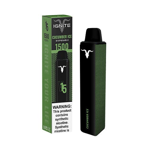 Ignite Disposable Vape Cucumber Ice Ignite V15 Disposable Vape (5%, 1500 Puffs)