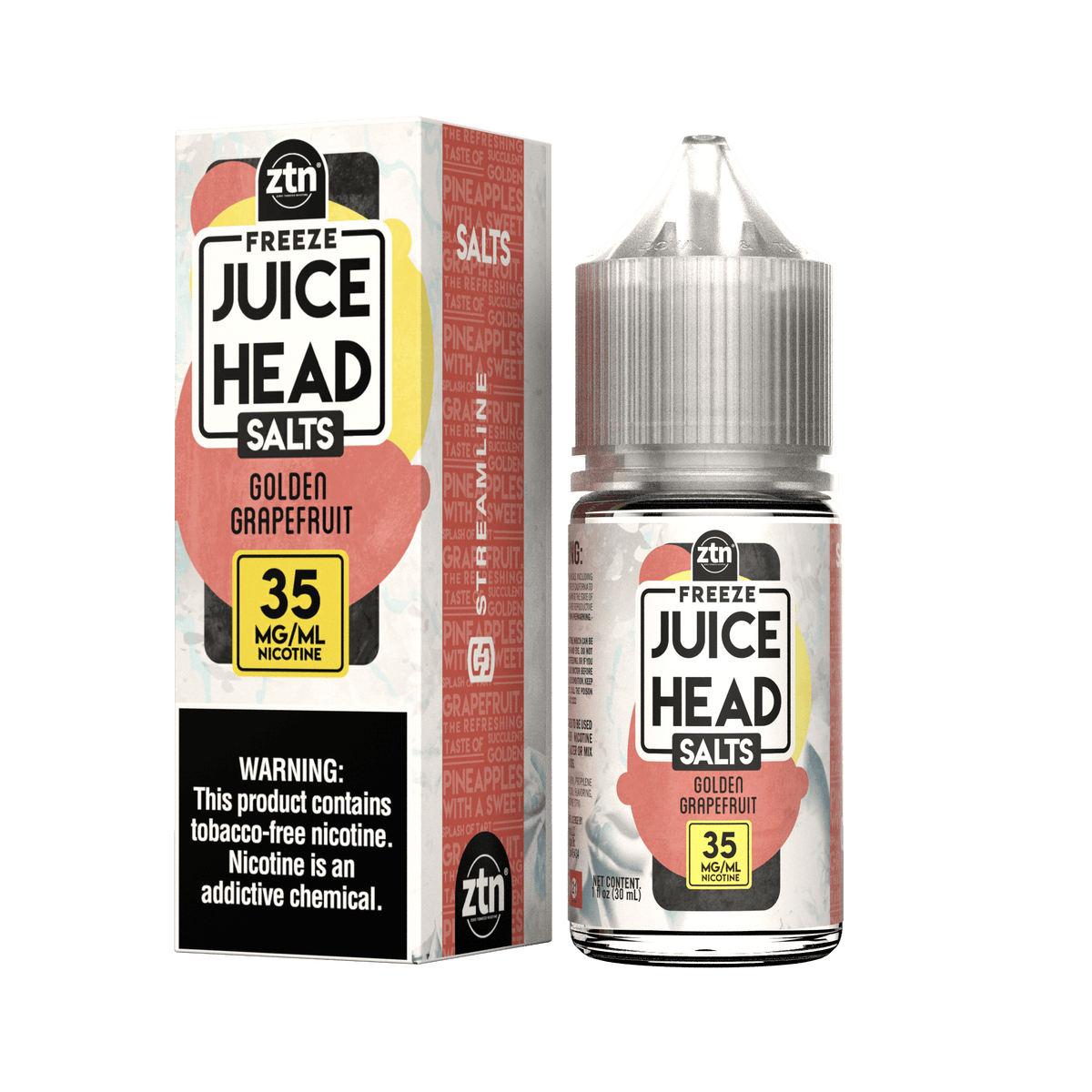 Juice Head Juice 35MG Golden Grapefruit Freeze 30ml ZTN Nic Salt Vape Juice - Juice Head