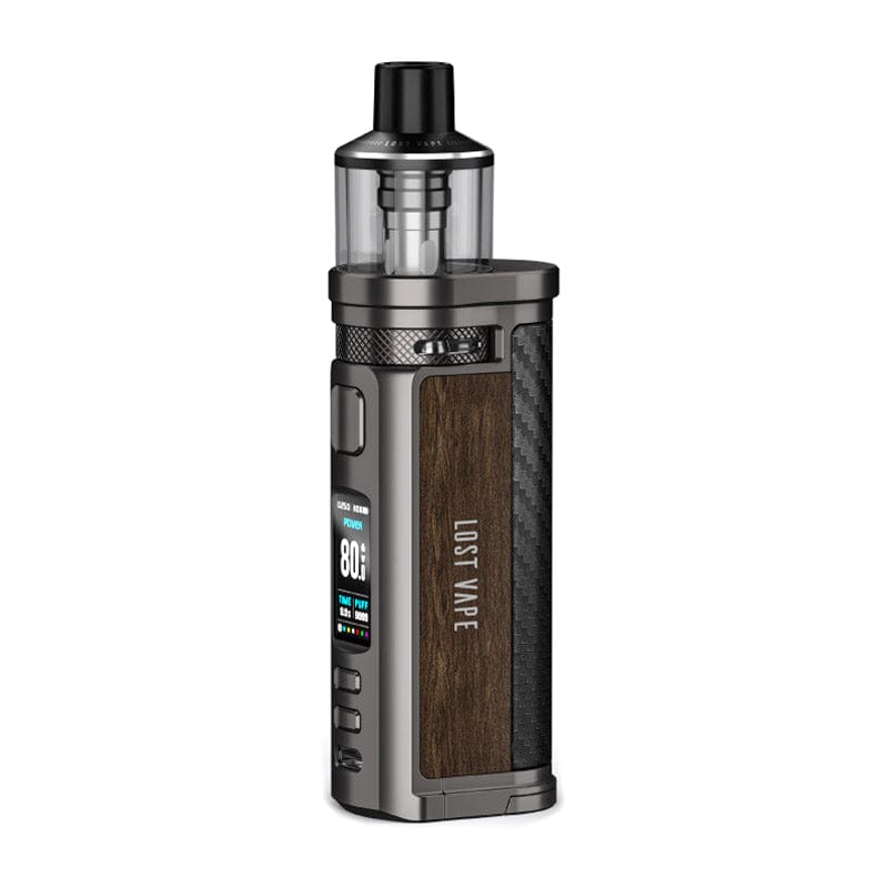 Lost Vape Pod System Gunmetal - Teak Wood Lost Vape Centaurus Q80 Pod Mod Kit