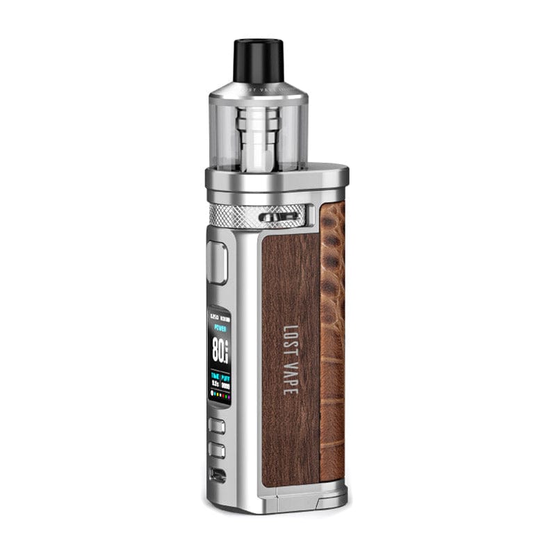 Lost Vape Pod System SS - Walnut Wood Lost Vape Centaurus Q80 Pod Mod Kit