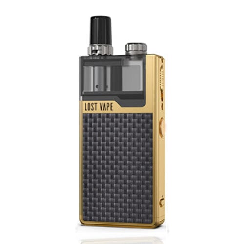 Lost Vape Pod System Gold Textured Carbon Fiber Lost Vape Orion Plus DNA Pod Device Kit