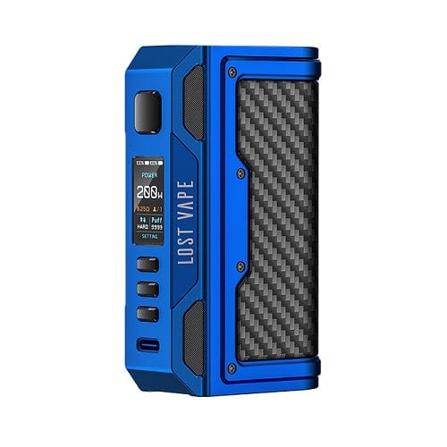 Lost Vape Mods Matte Blue/Carbon Fiber Lost Vape Thelema Quest 200W Mod