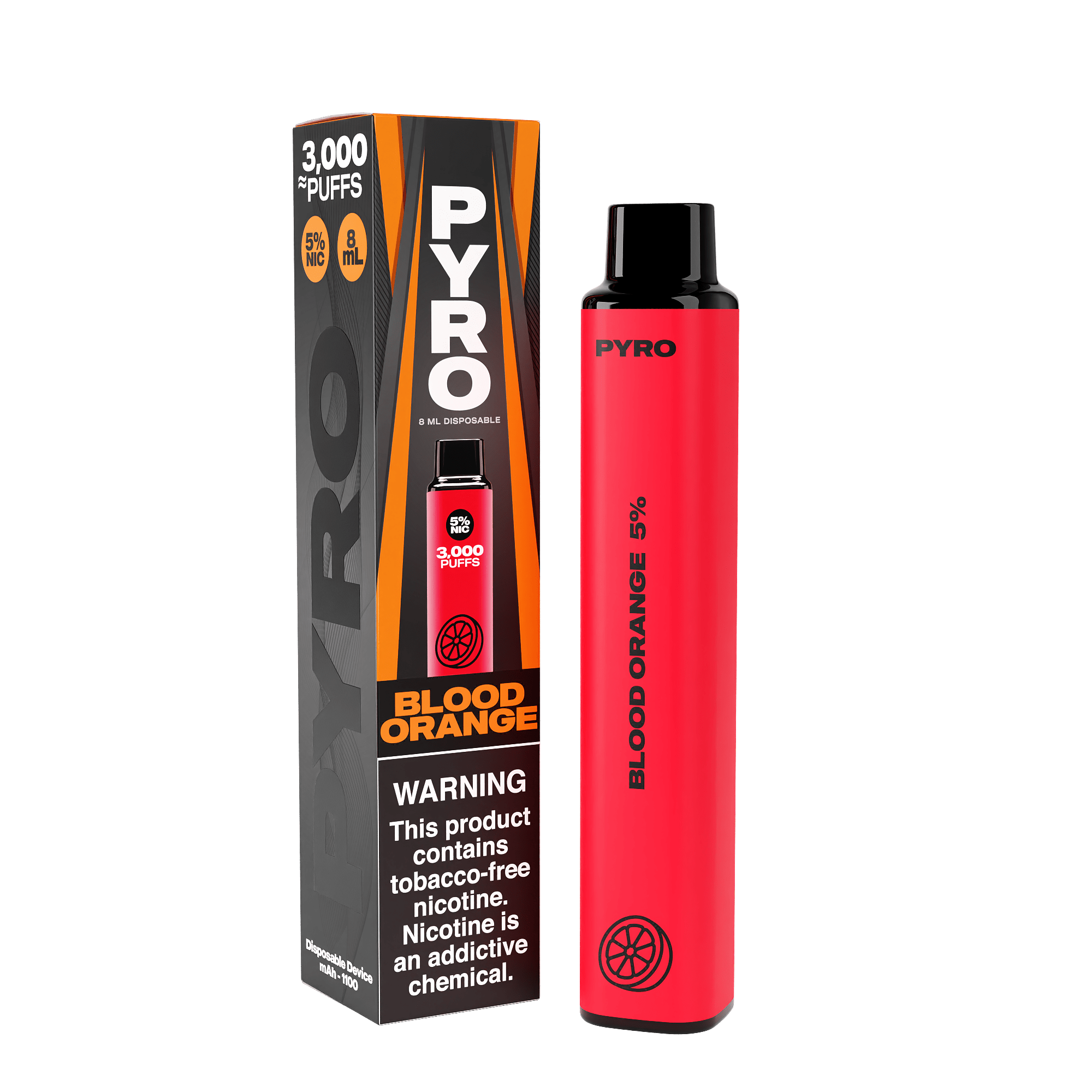 PYRO Disposable Vape Blood Orange PYRO 3000 Disposable Vape (5%, 3000 Puffs)