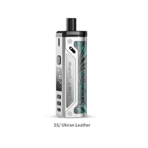 Lost Vape Pod System Stainless Steel/Ukiran Leather Thelema 80W Pod System - Lost Vape